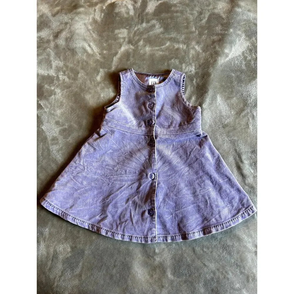 Purple/Lavender Corduroy Button Front Gap Dress, Vintage, Boho, Retro, Y2K